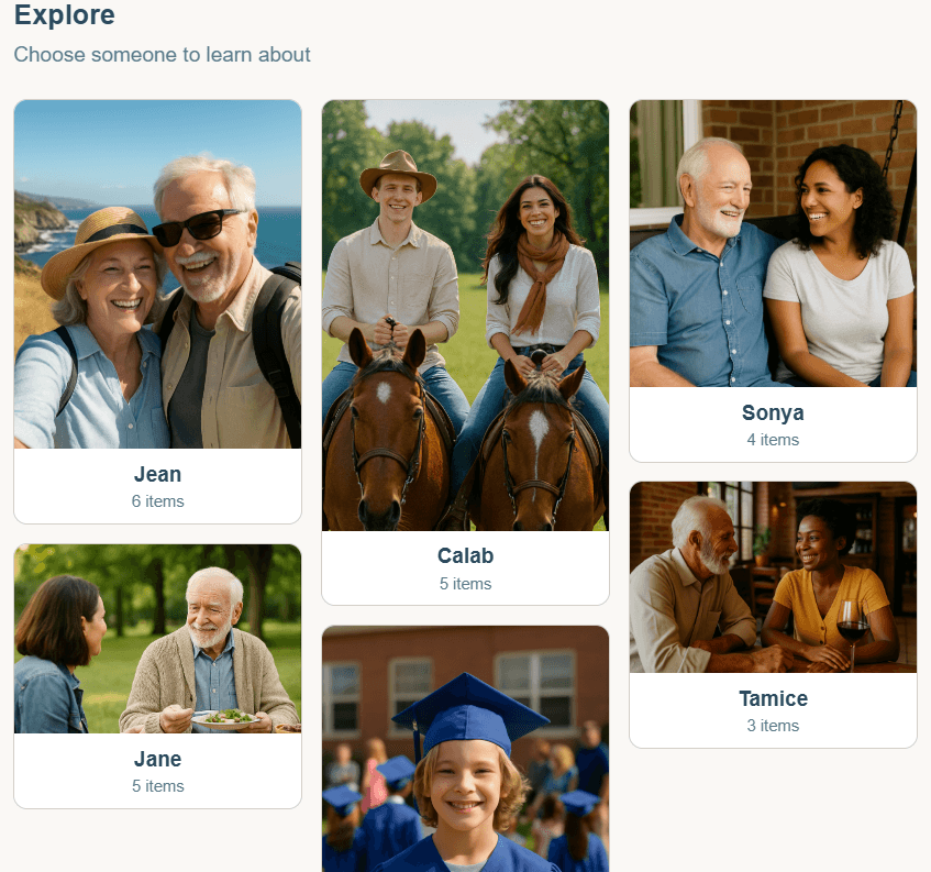 Explore Mode screen