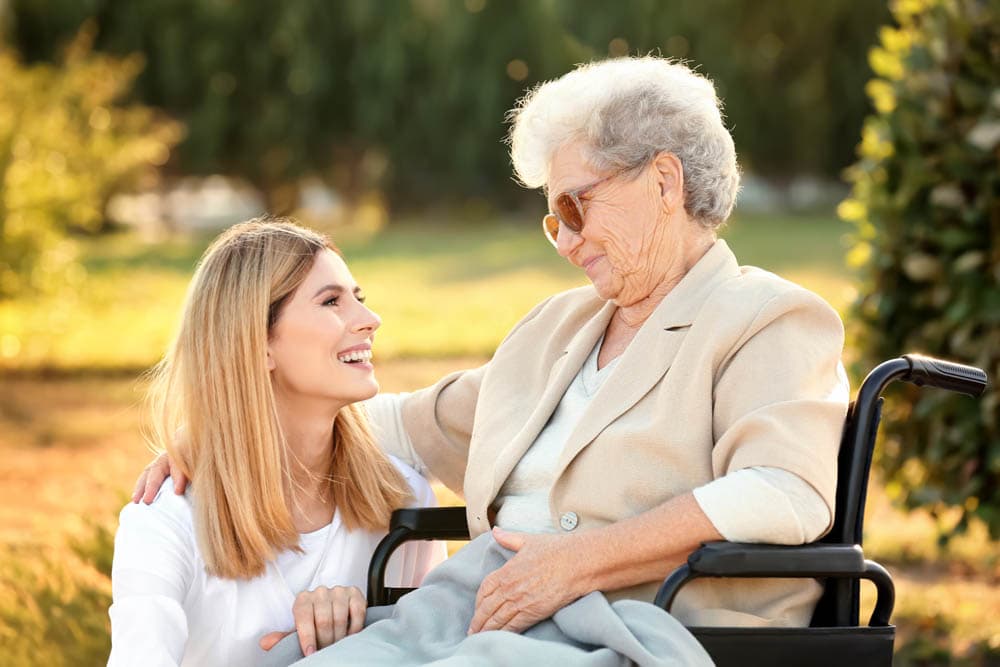 Home caregiver using Memory Bright